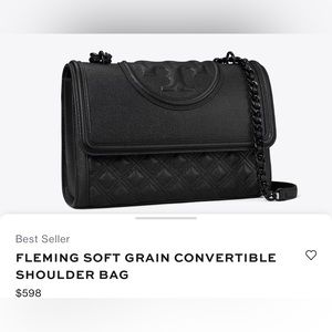 Tory Burch Large Fleming in all Matte Black